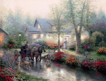 out cold Painting - Sunday Outing Thomas Kinkade
